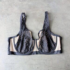 Thirdlove Deco Lace Unlined Bra in Black size 40E